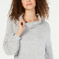 INC International Concepts Women's Cowlneck Knit Top Gray Size Large