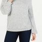 INC International Concepts Women's Cowlneck Knit Top Gray Size Medium