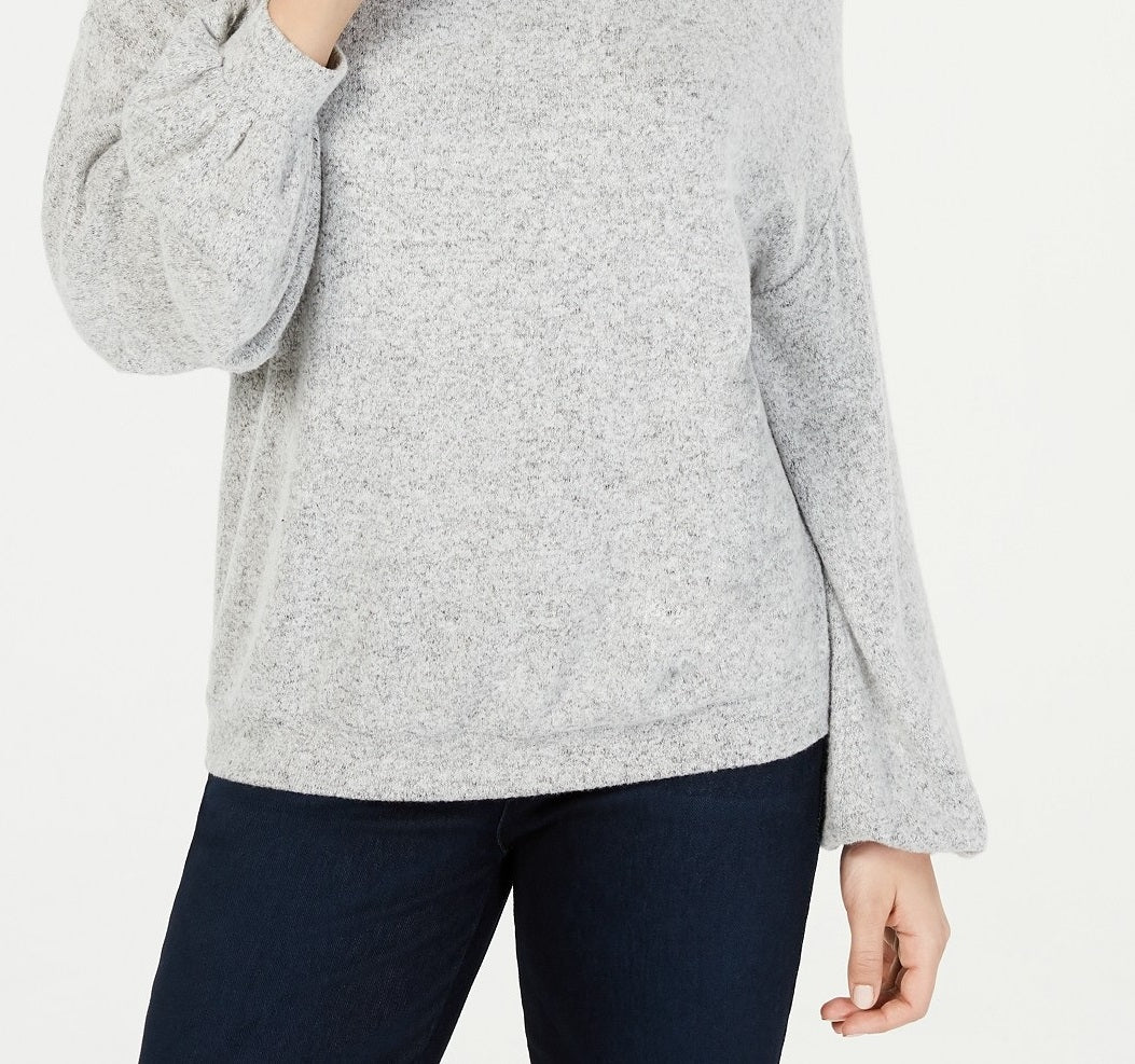 INC International Concepts Women's Cowlneck Knit Top Gray Size Medium