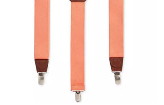 Club Room Men's Stretch Solid Suspenders Orange Size Regular