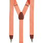 Club Room Men's Stretch Solid Suspenders Orange Size Regular