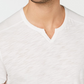 INC International Concepts Men's Ribbed Split Tee White Size XX-Large