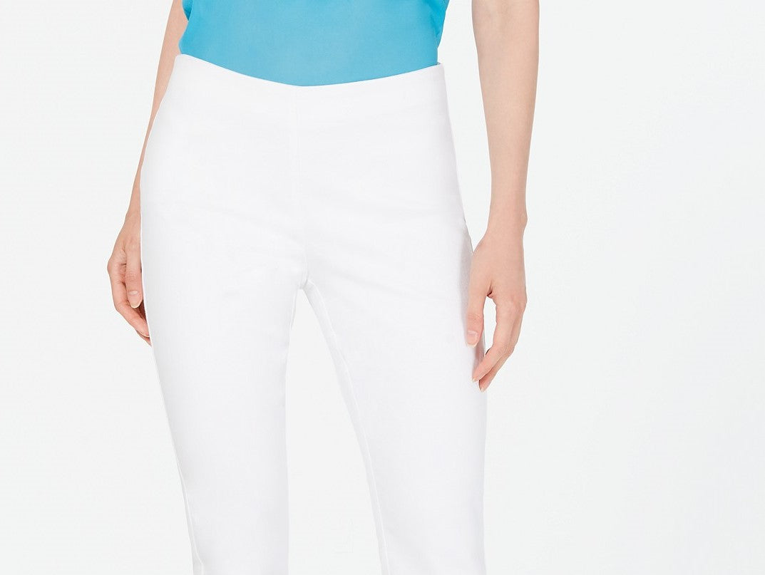 Charter Club Women's Petite Chelsea Stretch-Twill Skinny Pants White Size 6