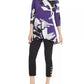 Alfani Women's Printed Swing Top Purple Size Petite Small
