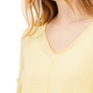 INC International Concepts Women's Ribbed Long-Sleeve Tunic Sweater Yellow Size Large