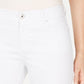 INC International Concepts Women's Curvy-Fit Cropped Straight-Leg Jeans White Size 8