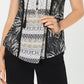 Style & Co Women's Lace-Up Tasseled Top  Black Size Extra Small