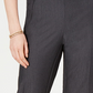 Style & Co Women's Petite Tummy-Control Straight-Leg Pants Gray Size 1