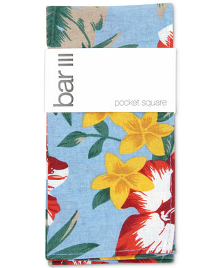 Bar III Men's Bartlett Floral Pocket Square Navy Size Regular