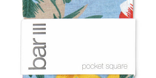Bar III Men's Bartlett Floral Pocket Square Navy Size Regular