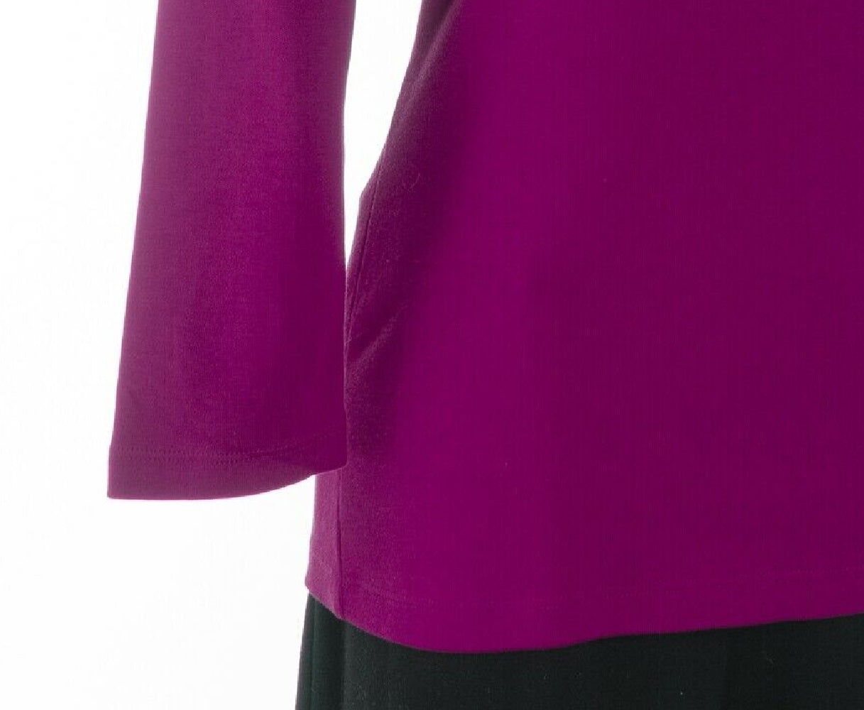 Karen Scott Women's Petite Cotton Henley Shirt Purple Size Small