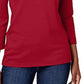 Karen Scott Women's Cotton Henley Shirt Medium Red Size Petite Extra Large