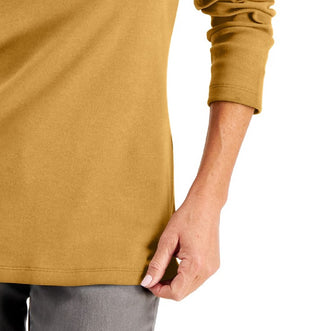 Karen Scott Women's Petite Cotton Henley Shirt Gold Size Petite Small