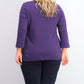 Karen Scott Women's Plus Size Cotton Split-Neck Top  Purple Size 2 Extra Large