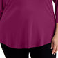 Karen Scott Women's Petite Cotton Scoop-Neck Top  Purple Size Petite Small