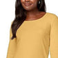 Karen Scott Women's Petite Cotton Scoop-Neck Top  Beigekhaki Size Petite Small