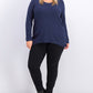Karen Scott Women's Plus Size Cotton Scoop-Neck Top Blue Size 1X