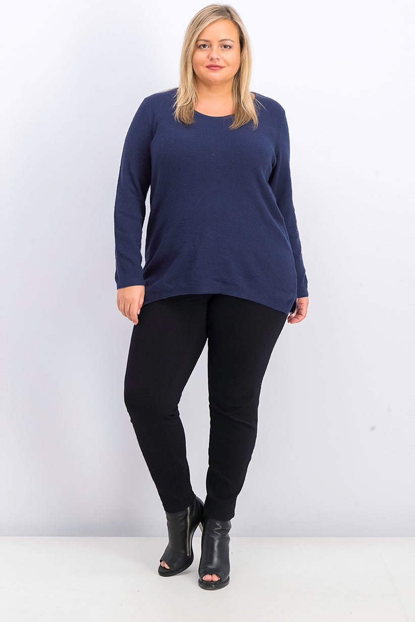 Karen Scott Women's Plus Size Cotton Scoop-Neck Top Blue Size 1X