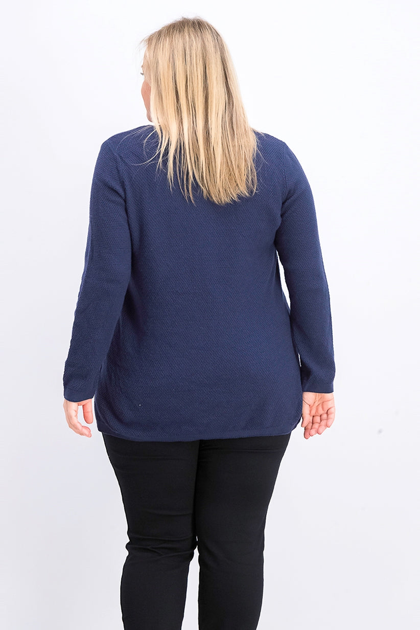 Karen Scott Women's Plus Size Cotton Scoop-Neck Top Blue Size 1X