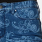 Charter Club Women's Paisley-Print Straight-Leg Jeans Med Blue Size 16