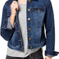 Maison Jules Women's Denim Jacket Blue Size Extra Large