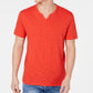 INC International Concepts Men's Ribbed Split Tee Red Size Medium
