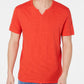 INC International Concepts Men's Ribbed Split Tee Red Size Medium