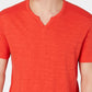 INC International Concepts Men's Ribbed Split Tee Red Size Medium
