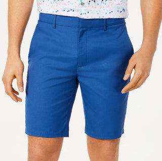 Alfani Men's AlfaTech Stretch Waistband 9" Shorts Indigo Size 34"