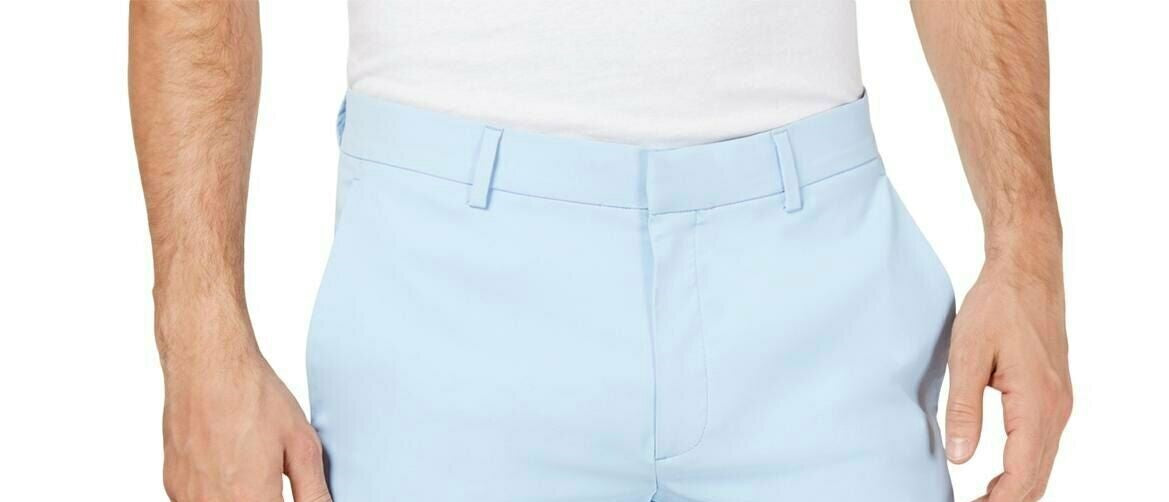 Alfani Men's AlfaTech Stretch Waistband 9" Shorts Pasblue Size 36Reg