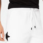 INC International Concepts Men's Shorts Black Drawstring Star Striped Knit White Size Extra Large
