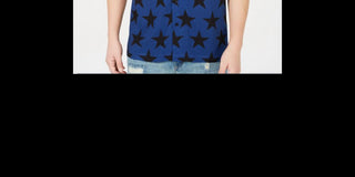 American Rag Men's Star Print Camp Collar Shirt Navy Size X-Large