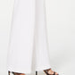 INC International Concepts Women's Petite Side-Belt Wide-Leg Pants White Size 8 P