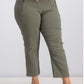 INC International Concepts Women's Cropped Straight-Leg Pants Brown Size 4