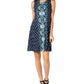 Style & Co Women's Printed Swing Dress Navy Size XX Large