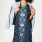 Style & Co Women's Printed Swing Dress Navy Size XX Large