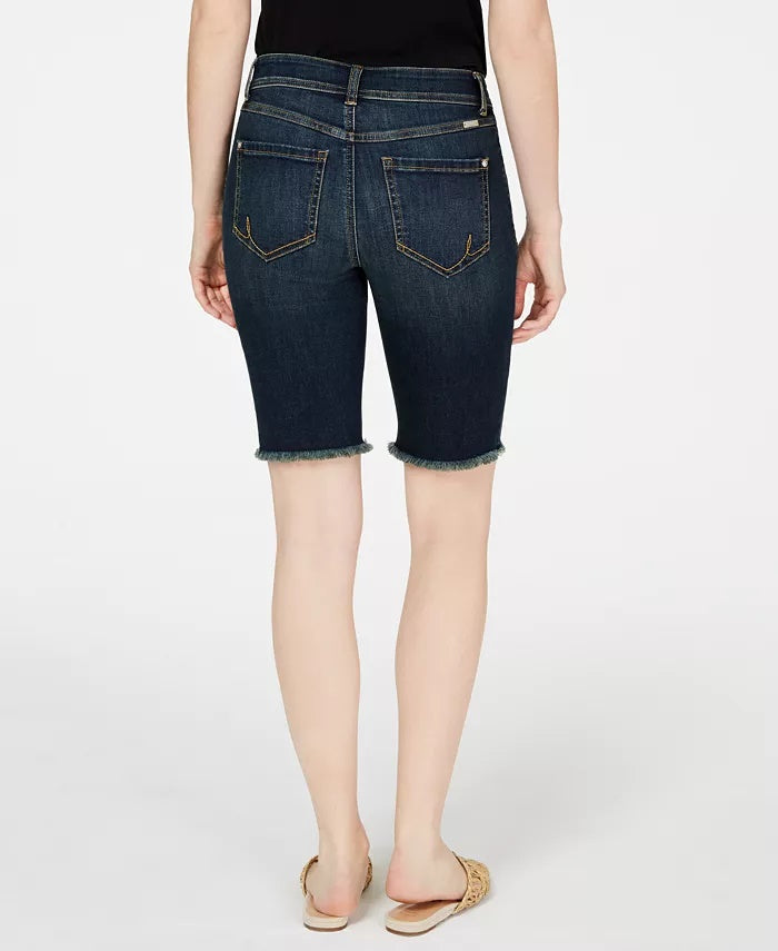 INC International Concepts Women's Denim Bermuda Shorts In Blue Size 6