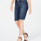 INC International Concepts Women's Denim Bermuda Shorts In Blue Size 6