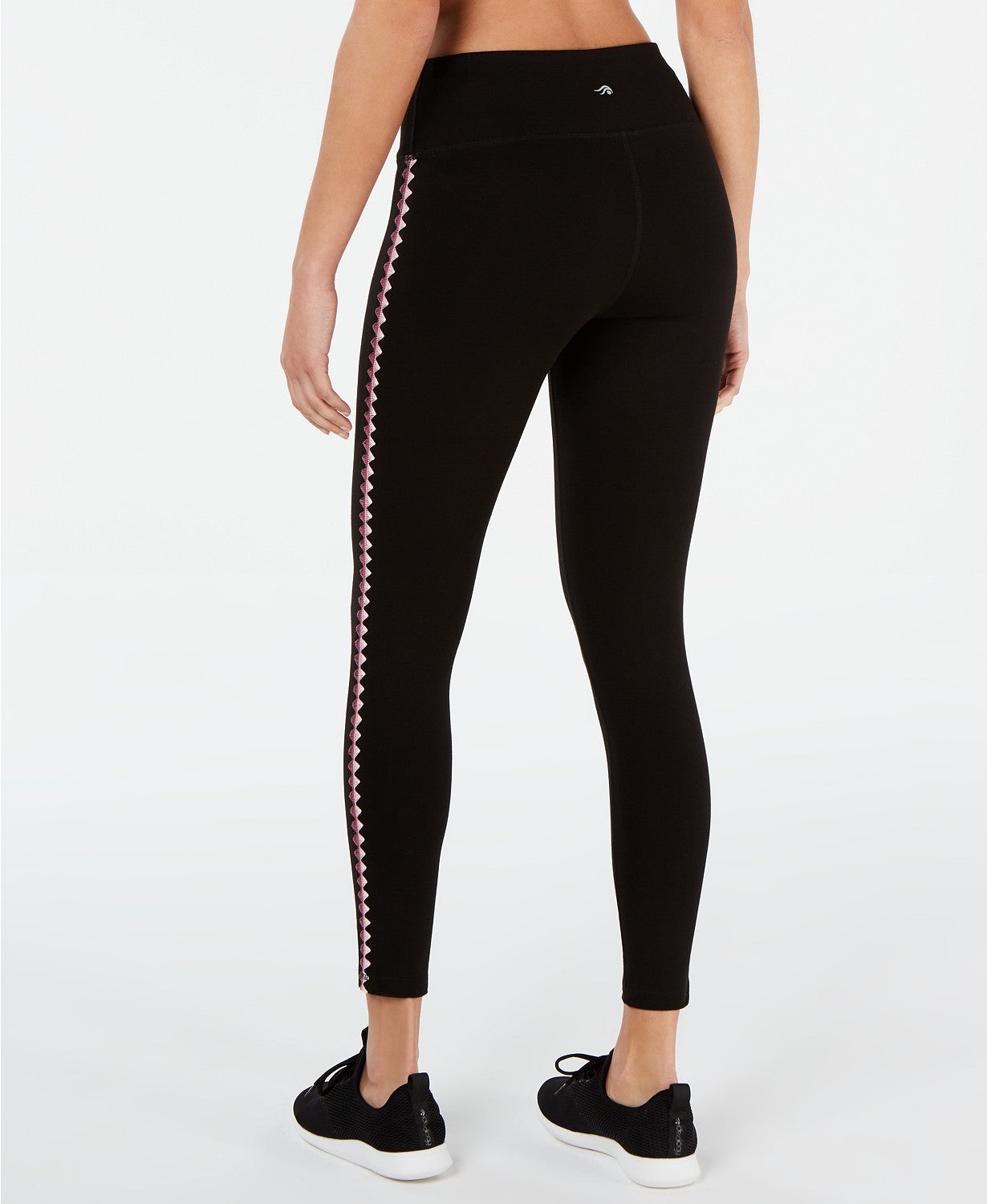 Ideology Women's Blanket-Stitch Leggings Black Size 2 Extra Large