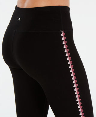 Ideology Women's Blanket-Stitch Leggings Black Size 2 Extra Large