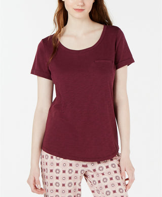 Charter Club Crew Neck Knit Pajama Top Purple Size Small