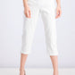 JM Collection  Women's Petite Cropped Zipper-Trim Pants  White Size Petite Extra Large