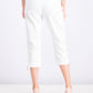 JM Collection  Women's Petite Cropped Zipper-Trim Pants  White Size Petite Extra Large