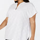Alfani Women's Split Neck Textured Top White Size 1X