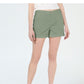Maison Jules Women's Flat-Front Chino Shorts  Green Size 14