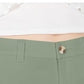Maison Jules Women's Flat-Front Chino Shorts  Green Size 14