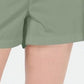 Maison Jules Women's Flat-Front Chino Shorts  Green Size 14