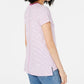Maison Jules Women's Crewneck Ringer T-Shirt Dark Purple Size Small