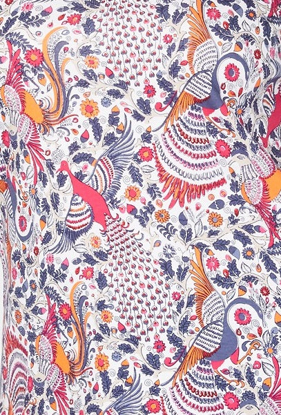 Charter Club Women's Pima Cotton Printed Boat-Neck Top White Size Small