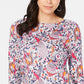 Charter Club Women's Pima Cotton Printed Boat-Neck Top White Size Extra Large